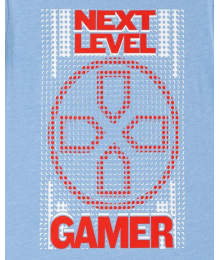 Childrens Place Light Blue Next Level Gamer Graphic Tee